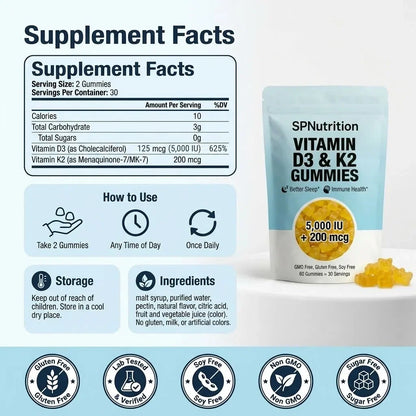 SPNutrition D3 + K2 Gummies